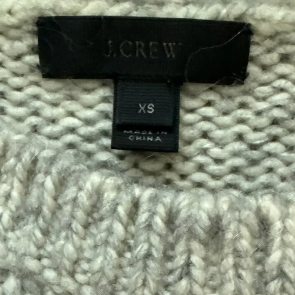 J. Crew Wool‎ Knit Crew Neck Wool Sweater Stripe Gray Size XS